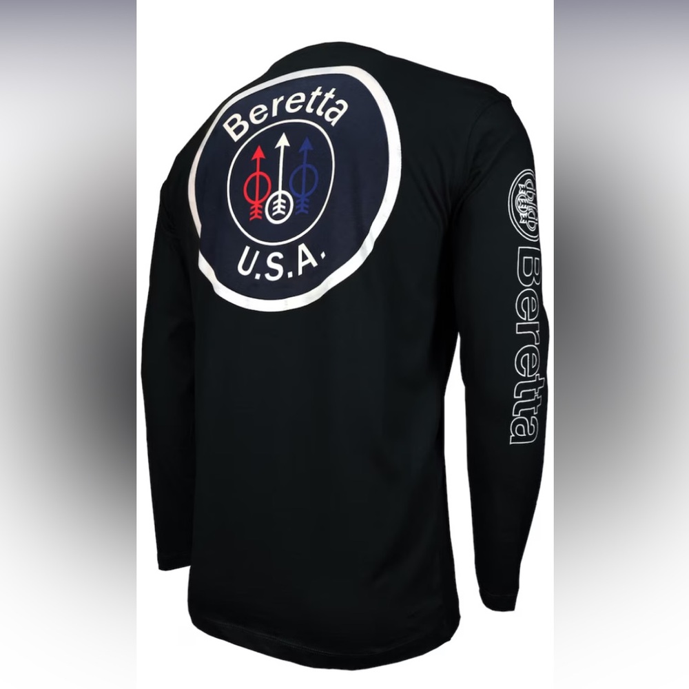 NWT Mens XL Beretta graphic long sleeve tee Black